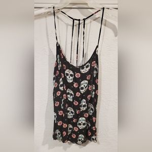 Cute, light, skull print tank top